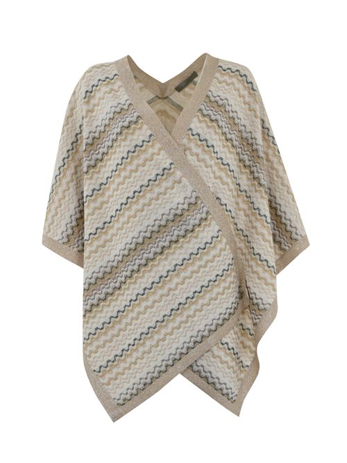 Poncho jacquard in misto cotone, viscosa e lurex D. Exterior | 602895DUNA